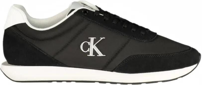 Calvin Klein logo-print panelled sneakers Zwart