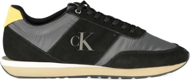 Calvin Klein logo-print panelled sneakers Zwart