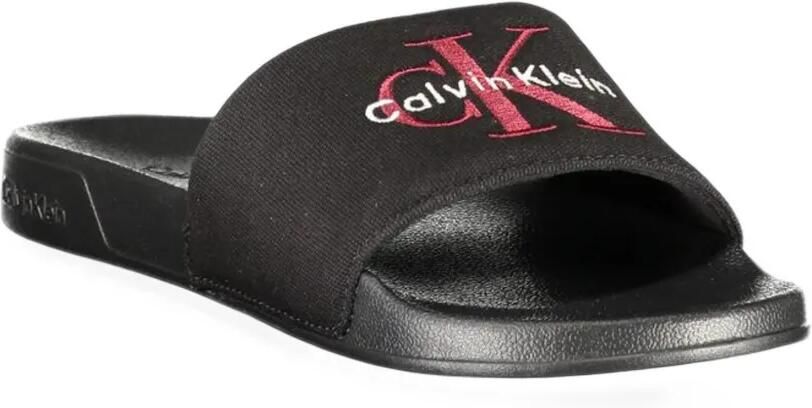 Calvin Klein logo-print slides Zwart - Foto 3