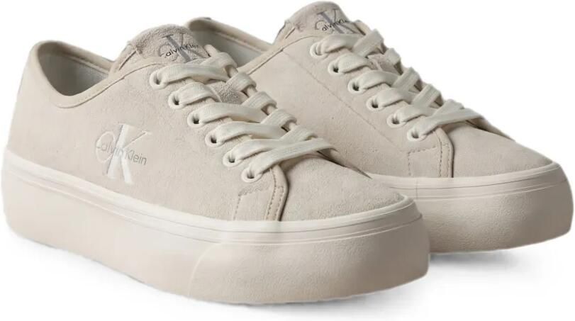 Calvin Klein Low-top sneakers met geborduurd logo Beige - Foto 3