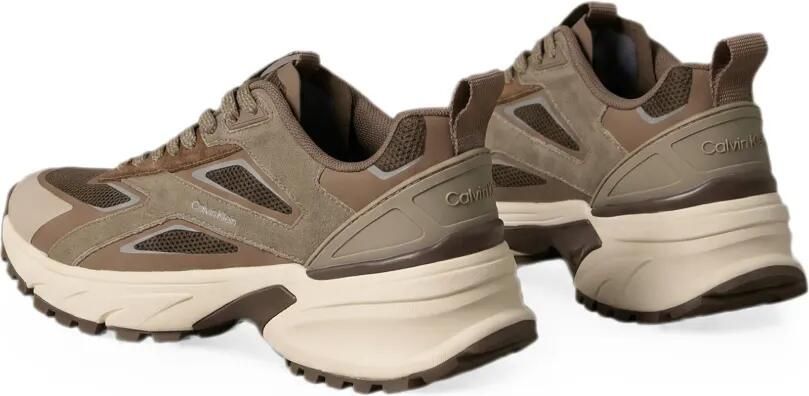 Calvin Klein Runner sneakers met mesh vlakken Bruin - Foto 5