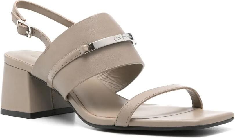 Calvin Klein Slingback leren sandalen Beige - Foto 2