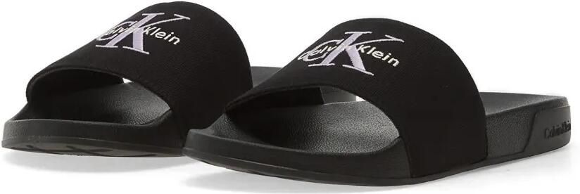 Calvin Klein Slippers met geborduurd logo Zwart - Foto 4