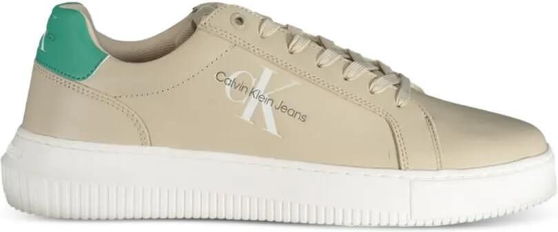 Calvin Klein Sneakers met monogram-logo Beige
