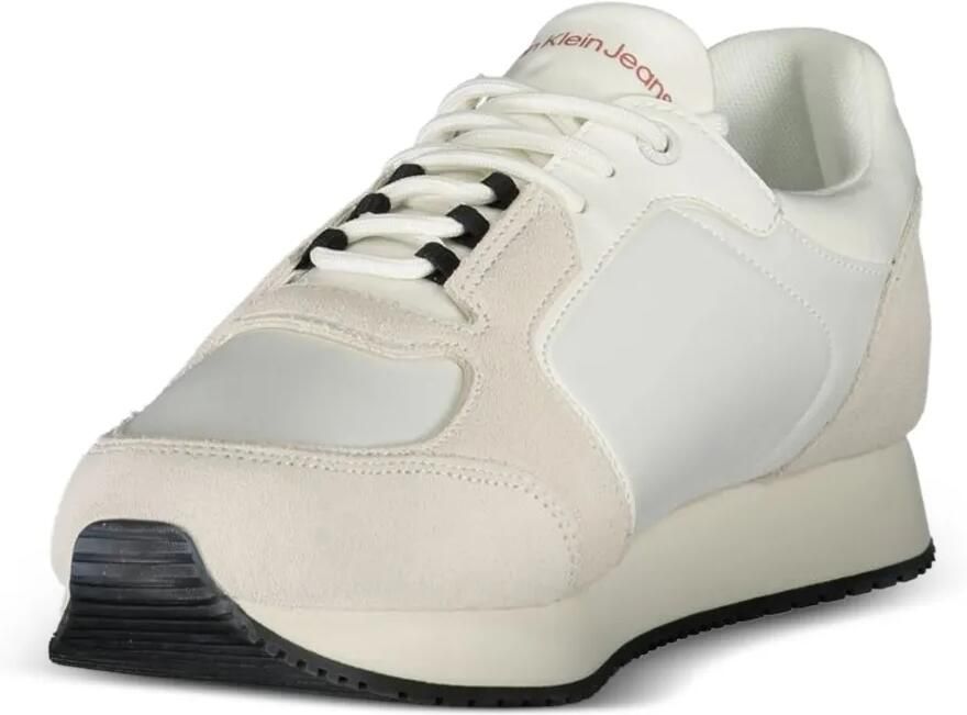 Calvin Klein Sneakers met suède vlakken en logo-print Wit - Foto 2