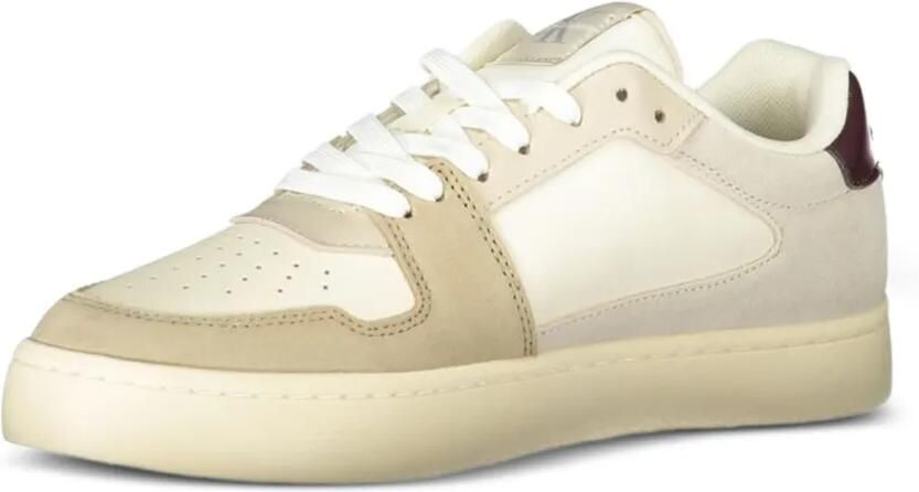 Calvin Klein Sneakers met suède vlakken en monogram Beige - Foto 3