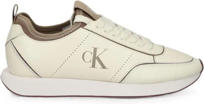 Calvin Klein Sneakers met vlakken en logoprint Beige