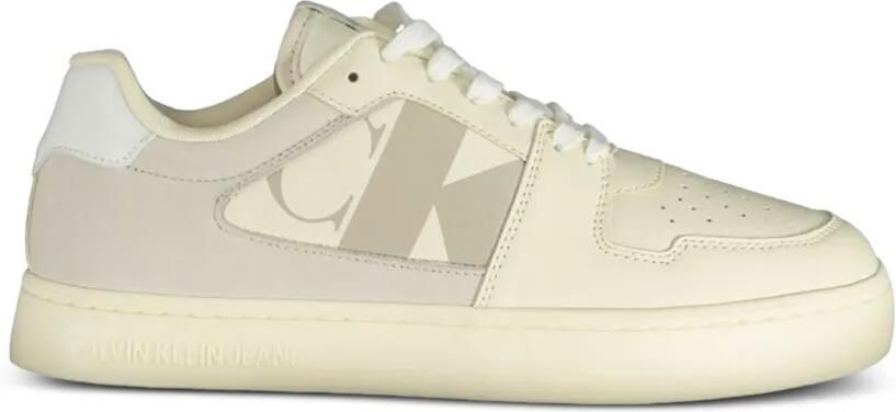 Calvin Klein Sneakers met vlakken en logoprint Beige