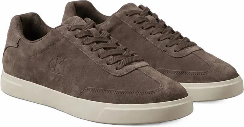 Calvin Klein suede crocodile-effect sneakers Bruin - Foto 5