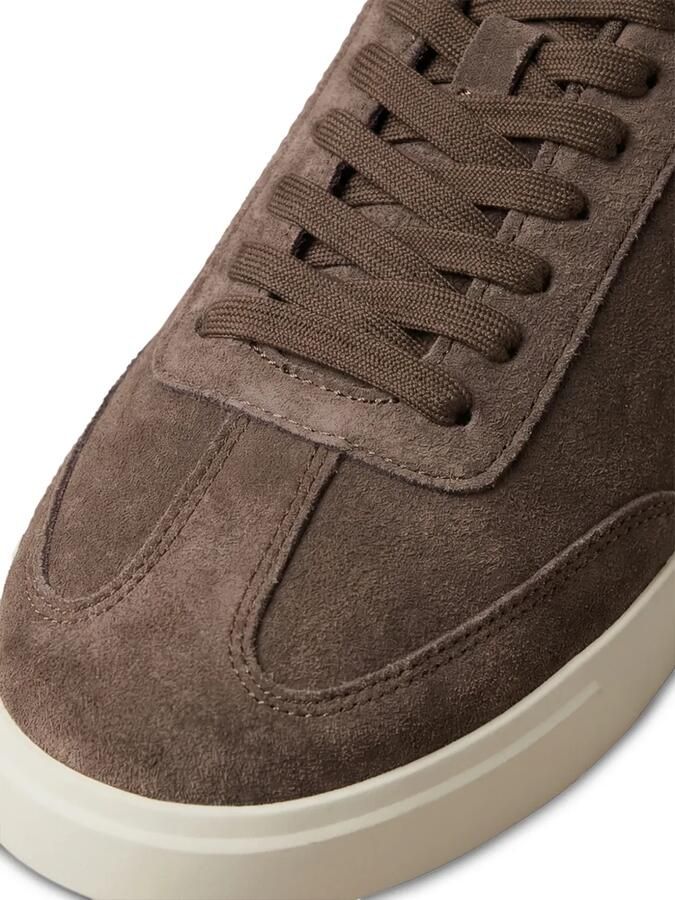Calvin Klein suede crocodile-effect sneakers Bruin - Foto 3