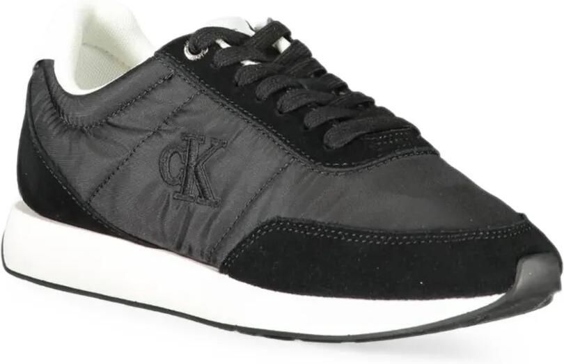 Calvin Klein suede-panelled sneakers Zwart - Foto 3