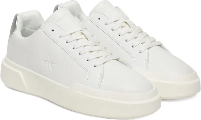 Calvin Klein Tab chunky leren sneakers met logoprint Wit - Foto 4