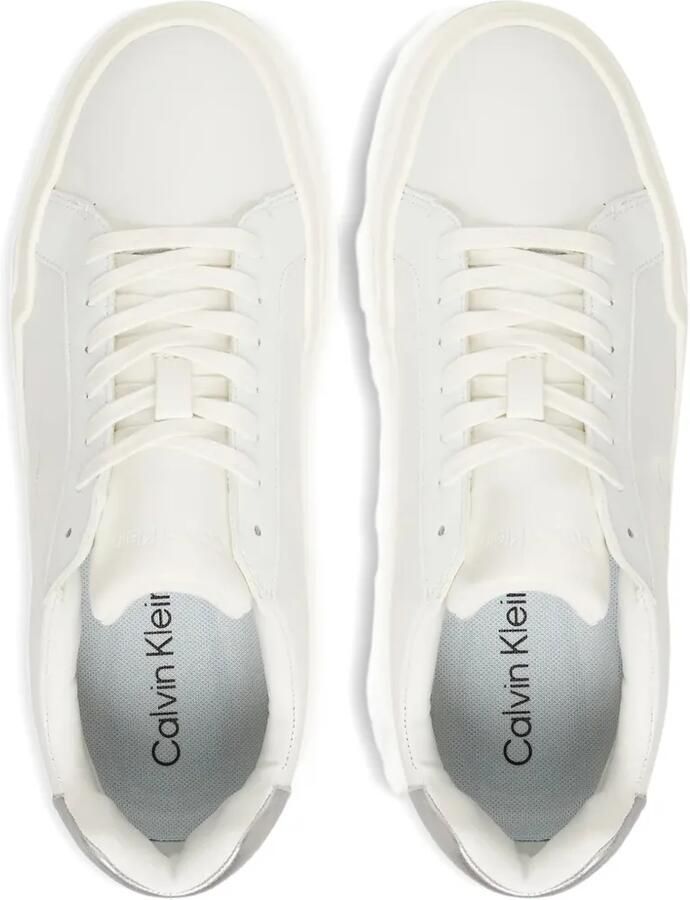 Calvin Klein Tab chunky leren sneakers met logoprint Wit - Foto 2