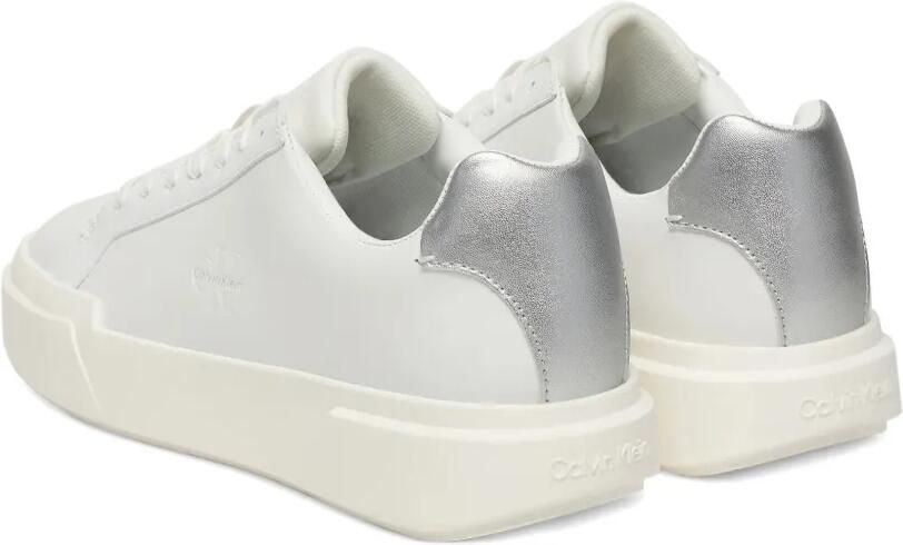 Calvin Klein Tab chunky leren sneakers met logoprint Wit - Foto 3