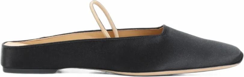 CALVIN KLEIN COLLECTION Kate square-toe elasticated-strap ballet flats Zwart
