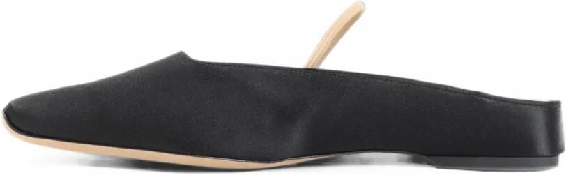CALVIN KLEIN COLLECTION Kate square-toe elasticated-strap ballet flats Zwart - Foto 4