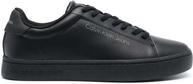 Calvin Klein Jeans Leren sneakers Zwart