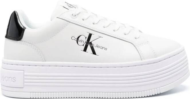 Calvin Klein Jeans Leren sneakers Wit