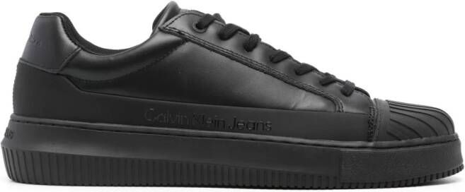Calvin Klein Jeans Leren sneakers Zwart