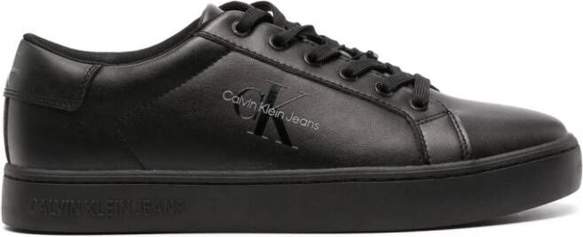 Calvin Klein Jeans Leren sneakers Zwart