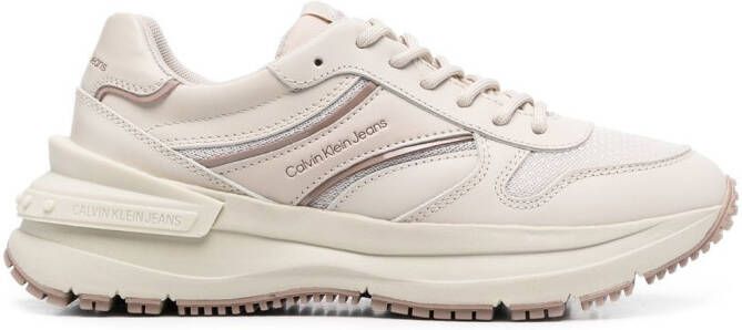 Calvin Klein Jeans Sneakers met logo Beige