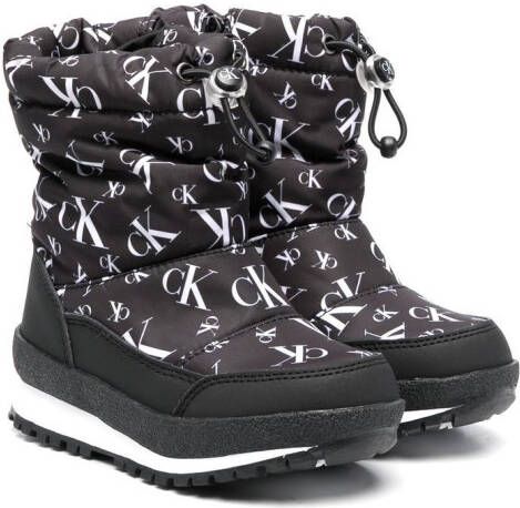 Calvin Klein Kids Laarzen met logopatch Zwart