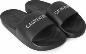Calvin Klein Kids Slippers met logo Zwart