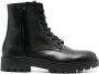 Calvin Klein Leren combat boots Zwart - Thumbnail 1