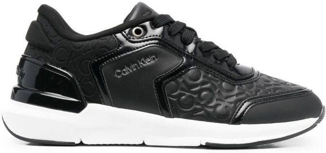 Calvin Klein Sneakers met monogram patroon Zwart