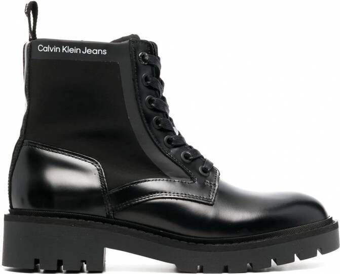 Calvin Klein Leger enkellaarzen Zwart
