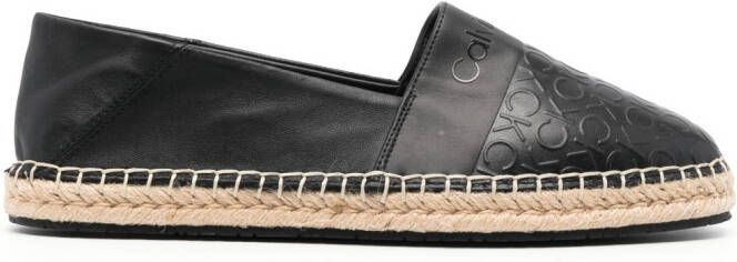 Calvin Klein Leren espadrilles Zwart