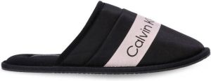 Calvin Klein Slippers met logoprint Zwart
