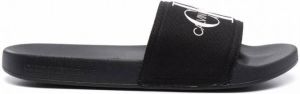 Calvin Klein Slippers met monogram Zwart