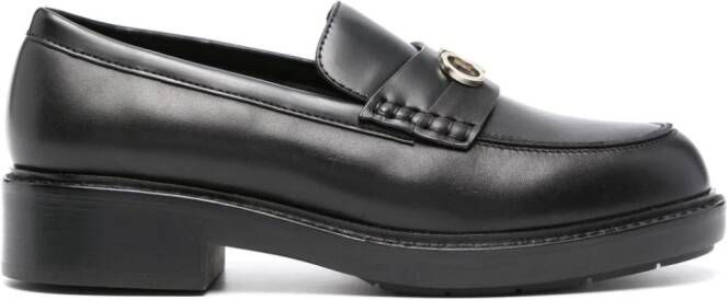 Calvin Klein Sole leren loafers Zwart