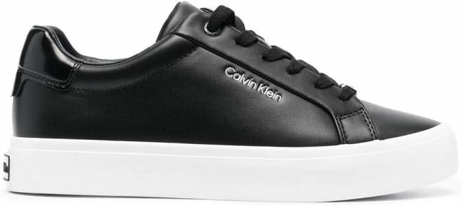 Calvin Klein Vulc Nano Fox leren sneakers Zwart