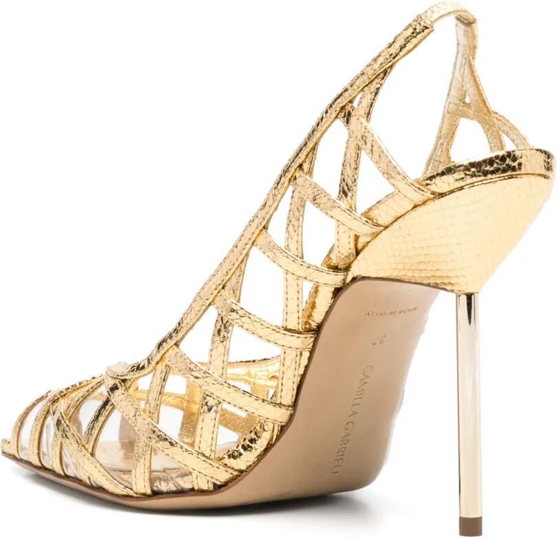 Camilla Gabrieli Angelina sandalen met opengewerkt design Goud - Foto 2