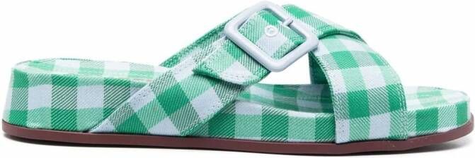 Camper Atonik sandalen met gingham ruit Groen