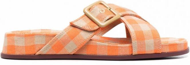 Camper Atonik sandalen met gingham ruit Oranje - Foto 1