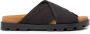 Camper Brutus chunky slippers met gekruiste bandjes Zwart - Thumbnail 1