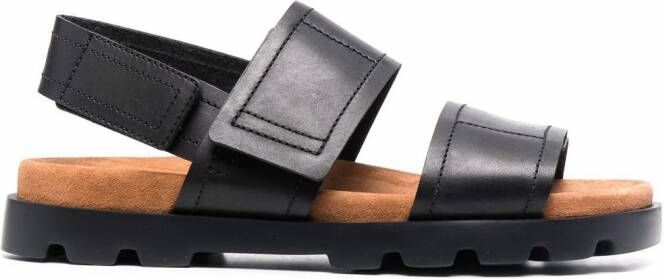 Camper Brutus leren sandalen Zwart