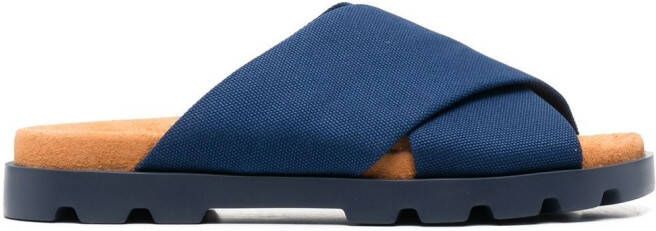 Camper Brutus sandalen met gekruiste bandjes Blauw