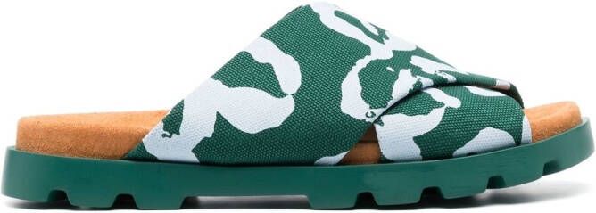 Camper Brutus sandalen met gekruiste bandjes Groen