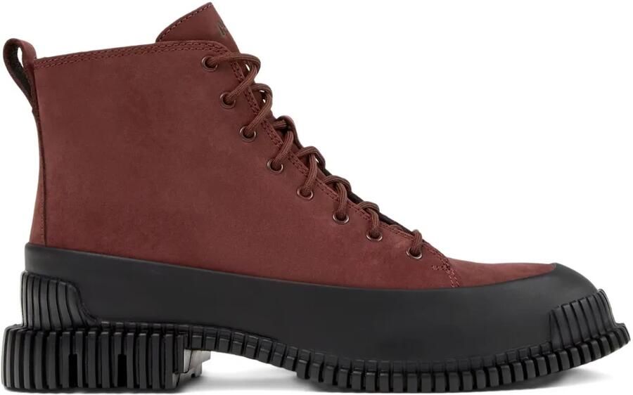 Camper 33mm Pix geribbelde veterlaarzen Rood