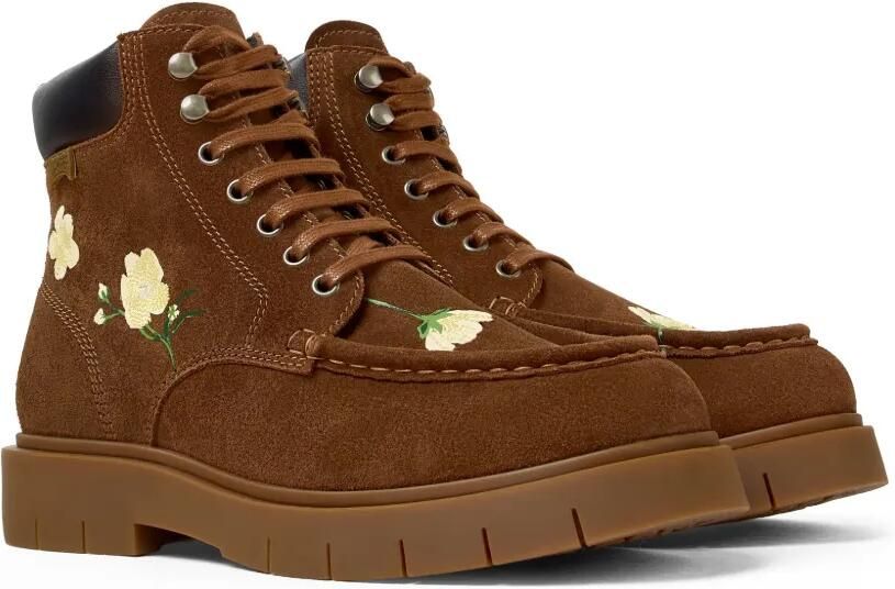 Camper Alaro Twins laarzen met geborduurde bloemen Bruin - Foto 4