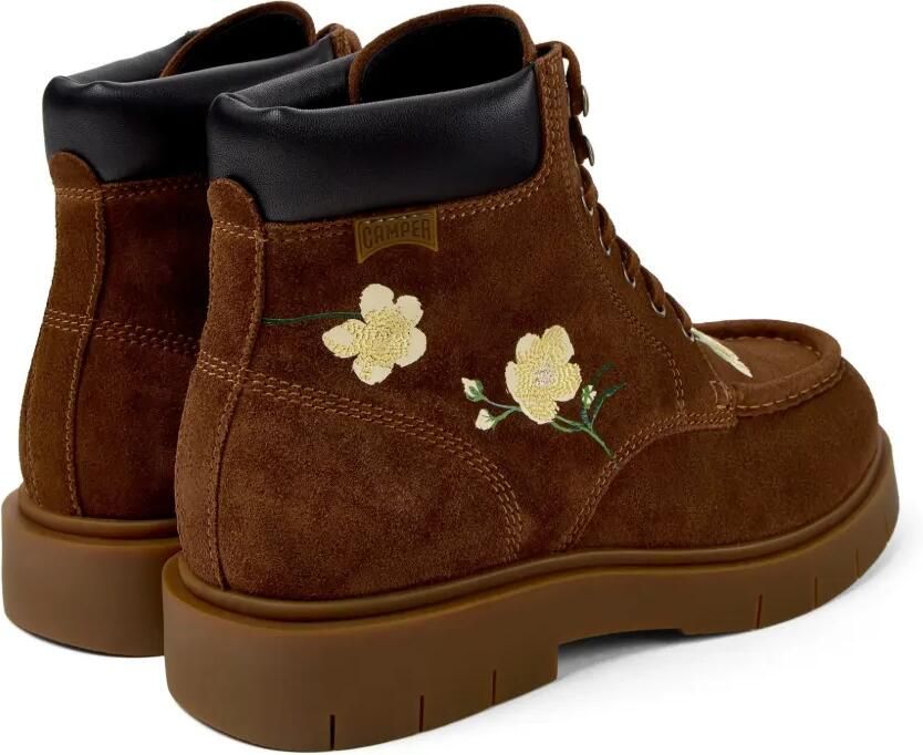 Camper Alaro Twins laarzen met geborduurde bloemen Bruin - Foto 3
