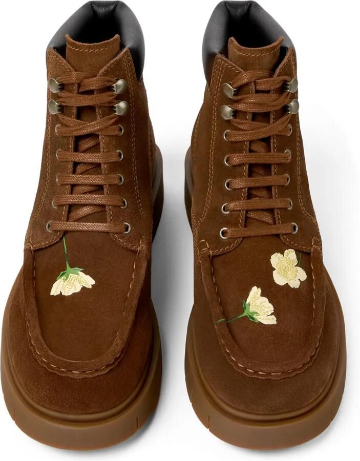 Camper Alaro Twins laarzen met geborduurde bloemen Bruin - Foto 2