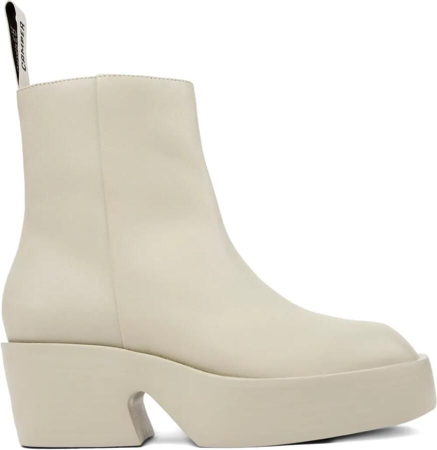 Camper Billie leren laarzen met plateauzool Beige