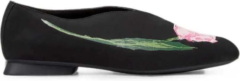 Camper Casi Myra ballerina's met bloemenprint Zwart