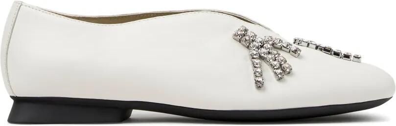 Camper Casi Myra ballerina's verfraaid met kristallen Wit