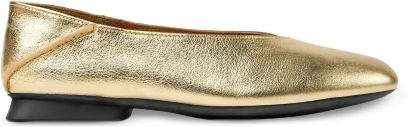 Camper Casi Myra leren ballerina's Goud